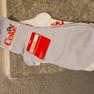 DIET COKE SOCKS 2 PAIRS NWT